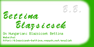 bettina blazsicsek business card